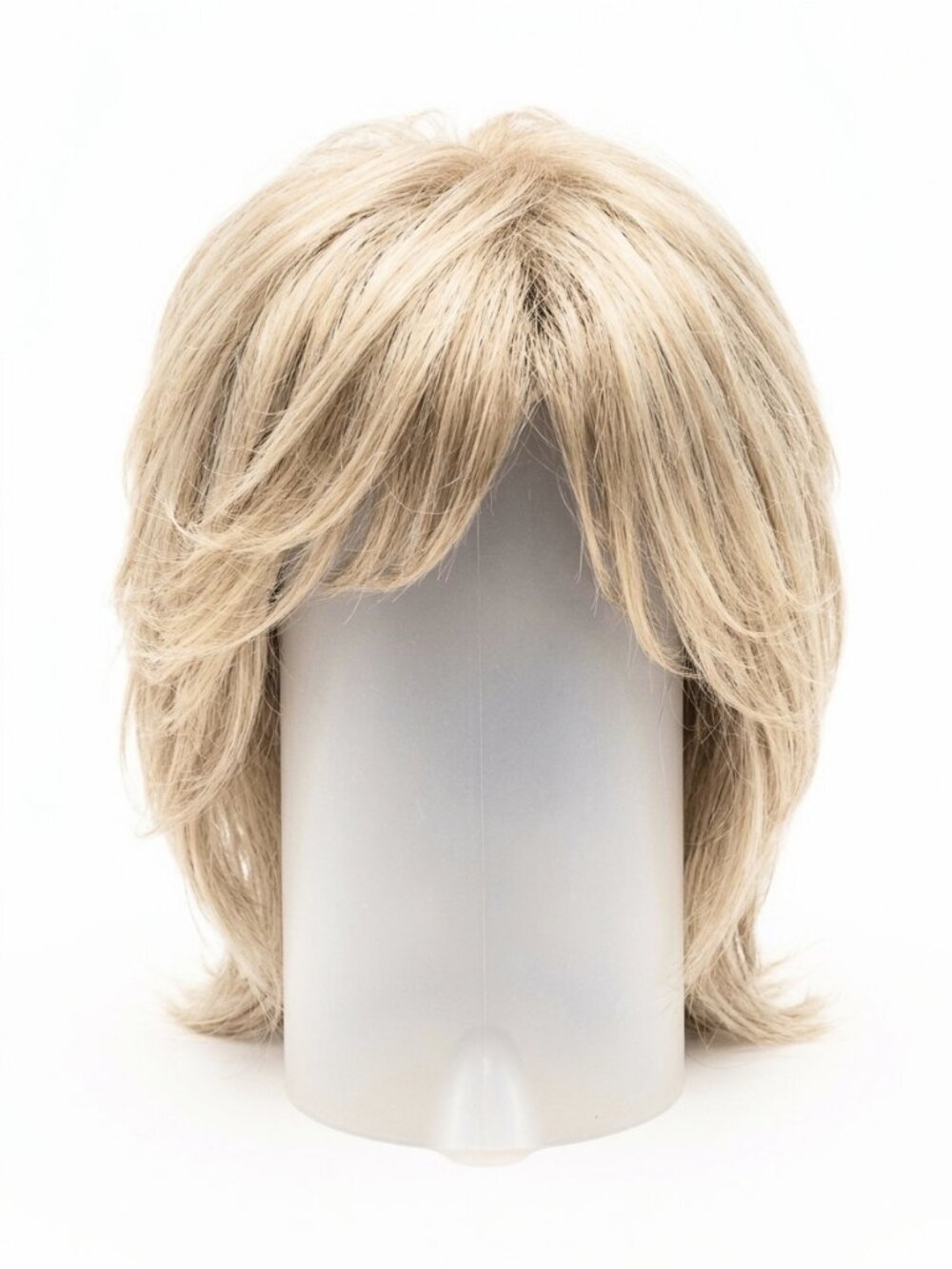Vintage Elura - Synthetic Blonde Short Layered Shag Wig - Natural Light Blonde